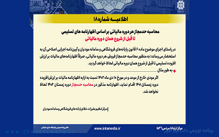 محاسبه حد مجاز هر دوره مالیاتی بر اساس اظهارنامه‌های تسلیمی تا قبل از شروع همان دوره مالیاتی