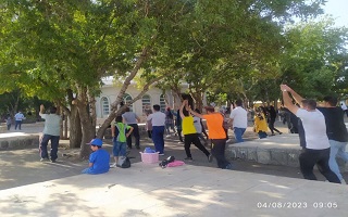 برگزاری ورزش صبحگاهی ویژه ی اعضا نظام مهندسی و خانواده محترم ایشان