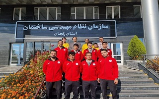 مراسم بدرقه تیم  فوتسال سازمان نظام مهندسی ساختمان زنجان با حضور رئیس سازمان