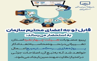 اصلاحات جزئی در امتیاز نظارت مهندسین به جهت اجرای مصوبات هیئت چهار نفره استان