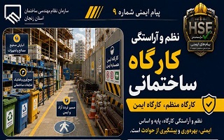 تأکید بر نظم، آراستگی و ساماندهی محیط کارگاه‌های ساختمانی
