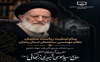 پیام تسلیت رئیس سازمان در پی ارتحال آیت‌الله‌العظمی شبیری زنجانی