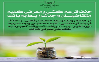 معرفی تمامی متقاضیان واجد شرایط تسهیلات کم‌بهره بدون قرعه‌کشی